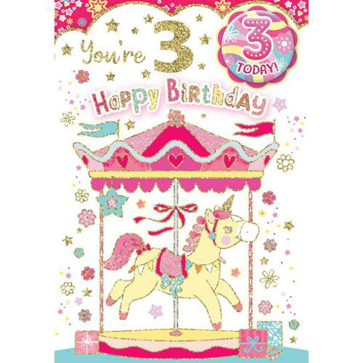 Picture of 3 TODAY BADGE CARD HAPPY BIRTHDAY